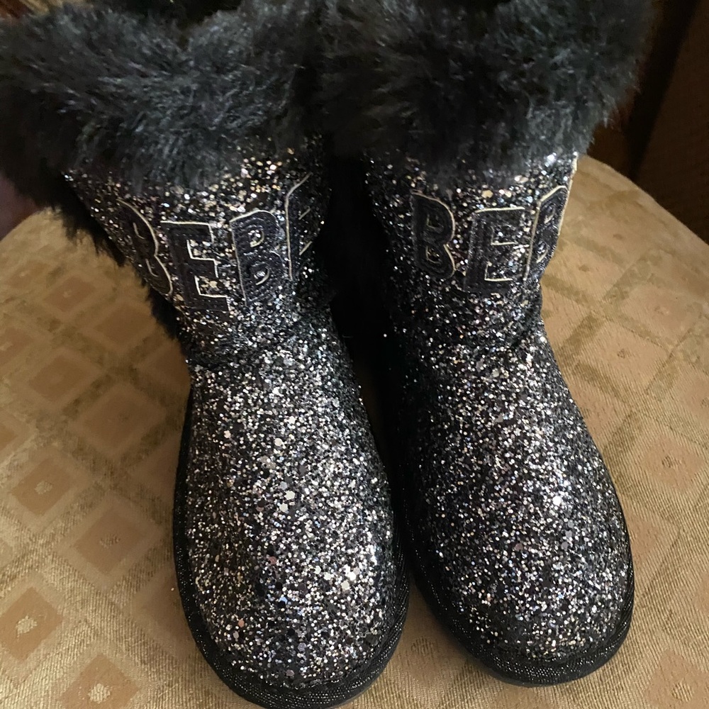 Girls Bebe Sparkle Boots. Size 2.